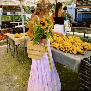 Spell And The Gypsy Lei Lei maxi skirt size S boho purple floral Australian